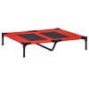 PawHut 36" x 30" Elevated Cooling Dog Cot Pet Bed with Mesh Ventilation for Summer Comfort Red