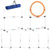 PawHut Portable 3PC Dog Agility Training Set with Adjustable Jump Ring High Jumper and Carry Bag
