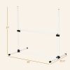 PawHut 8 Piece Dog Agility Set with Adjustable Height Jump Bars, Carry Bag, Displacing Top Bar, White