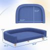 PawHut Dog Sofa Couch Bed with Washable Cushion for Large Dogs, Cats, Blue