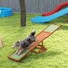 PawHut Wooden Dog Agility Seesaw for Training and Exercise, Weather Resistant, 83" L x 16" W x 14" H, Orange